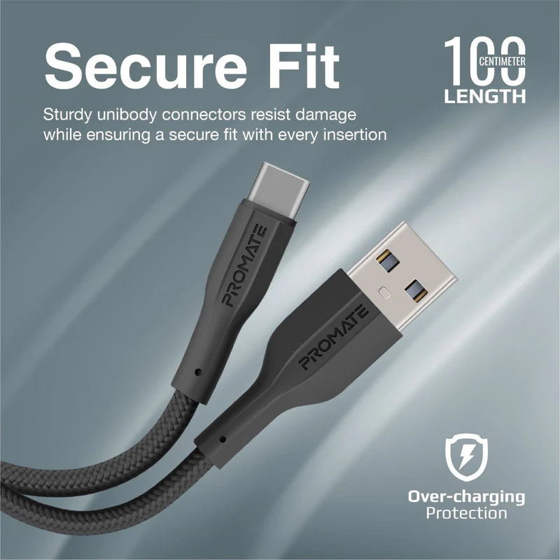 PROMATE High Tensile Strength Data & Charge USB-C Cable