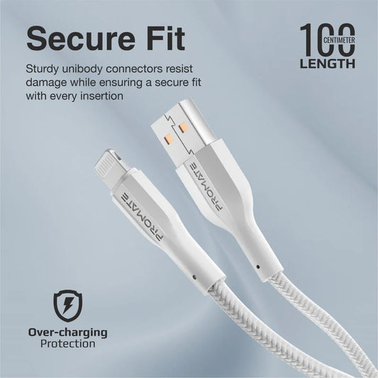 PROMATE High Tensile Strength Data & Charge Cable for Apple Devices