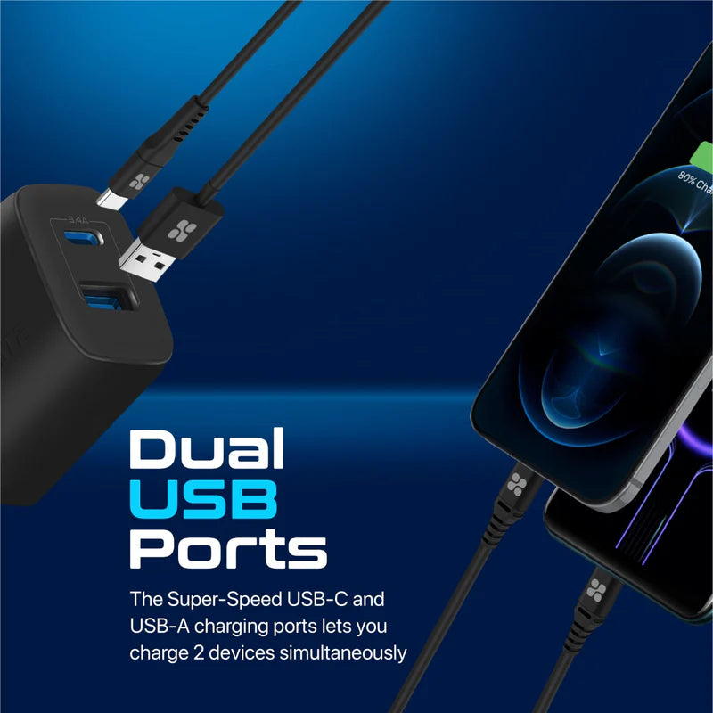 PROMATE 17W High-Speed Dual Port Charger