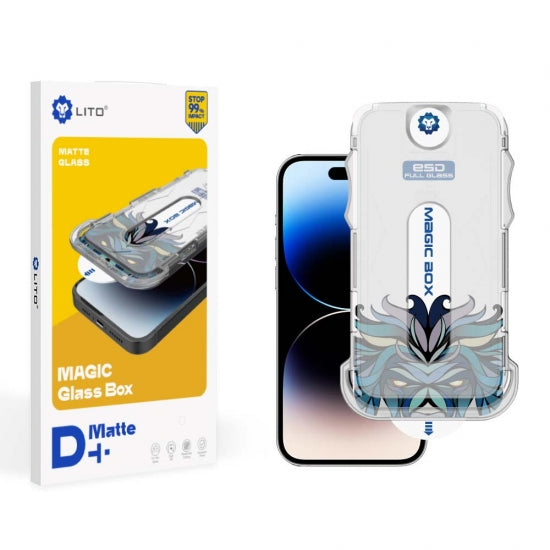 LITO D+ Matte Glass Screen Protector With Easy Install Applicator For IPhone