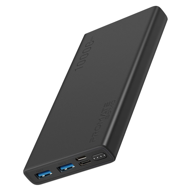 PROMATE Compact Smart Charging Power Bank with Dual USB Output
