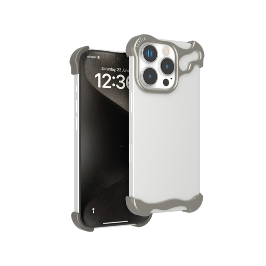 Levelo Metallo Pro Aluminum Bumper Case for iPhone 16 Pro Max / Pro - Titanium