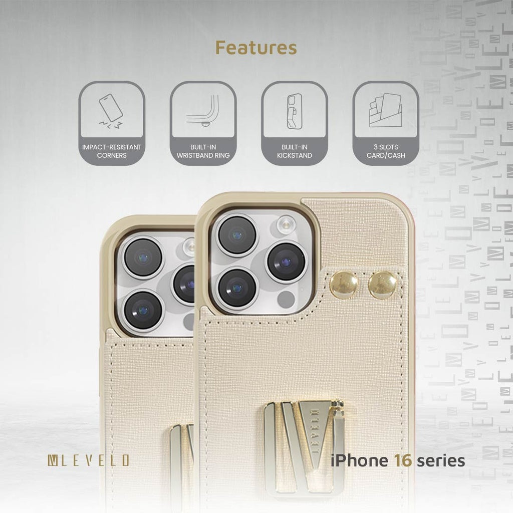 Levelo Serena Leather Case for iPhone 16 Pro Max / Pro