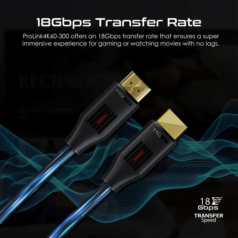 PROMATE Ultra-High Definition 4K@60Hz HDMI® Audio Video Cable