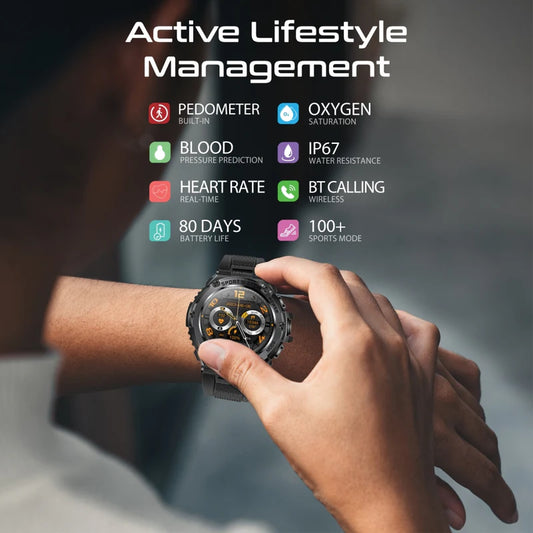 PROMATE 1.53" Round Screen Fitness Tracker Smartwatch with BT Calling