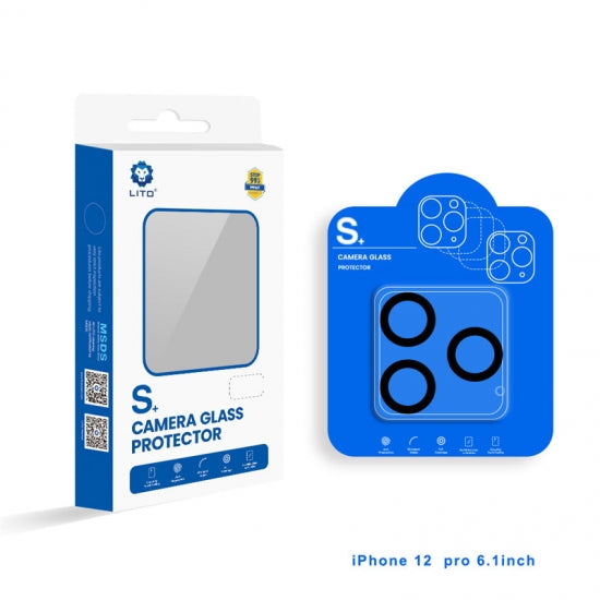 LITO Clear Tempered Glass Back Camera Protector For IPhone 12 PRO 6.1
