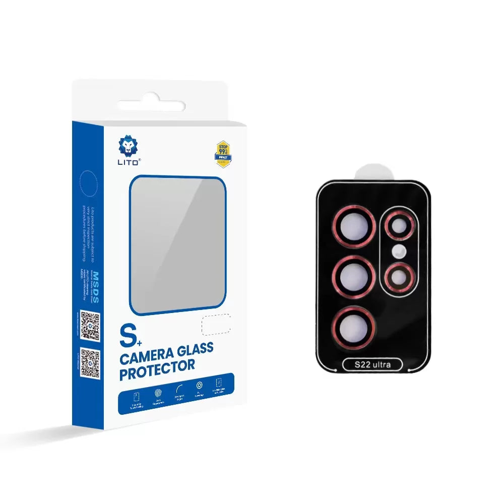 LITO Metal Camera Lens Screen Protector With Easy Install Kit For Samsung Galaxy S22 Ultra