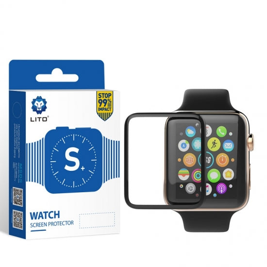 LITO S+ Full Covered Full Glue Anti Gores Smart Watch Glass Screen Protector